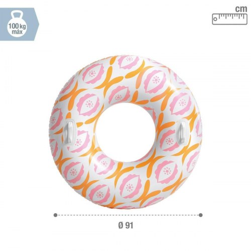 Badering Intex Timeless - oppustelig donut, Ø 91 cm, orange/pink (6 stk.)