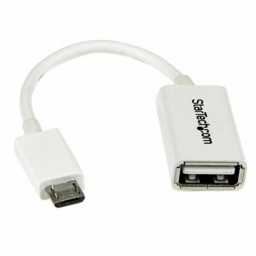 USB OTG kabel micro USB til USB - Startech - Hvid (10 cm)