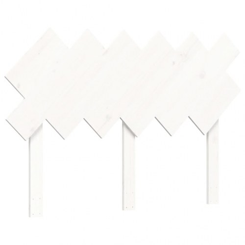 Sengeramme med sengegavl dobbelt massivt træ hvid