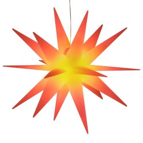 LED-julestjerne foldbar 44 x 57 cm - rød