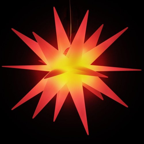LED-julestjerne foldbar 44 x 57 cm - rød
