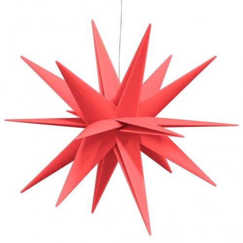 LED-julestjerne foldbar 44 x 57 cm - rød