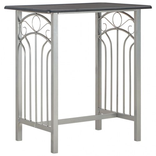 Barsæt 3 dele træ og stål sort