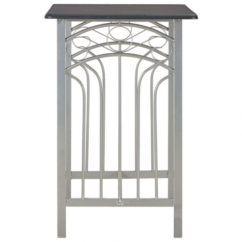 Barsæt 3 dele træ og stål sort