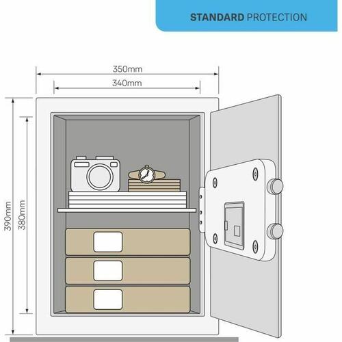 Pengeskab med elektronisk lås Yale Sort 40 L 39 x 35 x 36 cm Rustfrit stål
