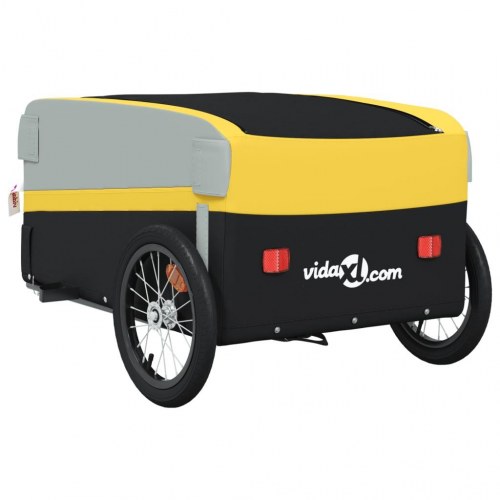 Cykelanhænger 45 kg - jern, sort/gul