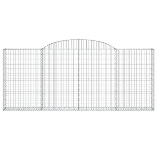 Buede gabionkurve - 11 stk. 300×30×120/140 cm i galvaniseret jern