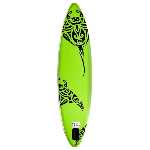 Oppusteligt paddleboardsæt 320x76x15 cm grøn