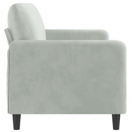3-personers sofa i velour 180 cm - lysegrå
