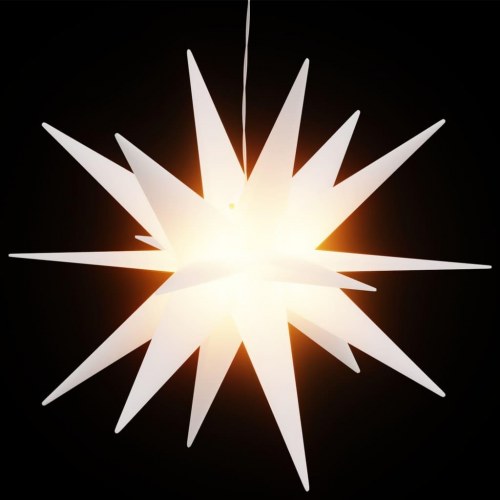 Juledekoration med LED-lys foldbar 100 cm hvid