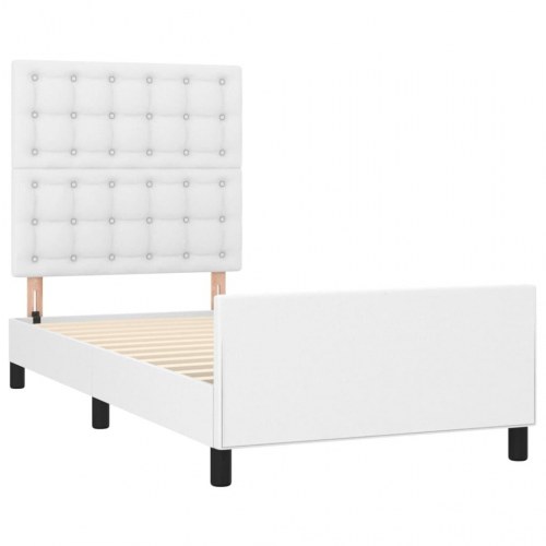 Sengeramme med sengegavl 90 x 200 cm - hvid