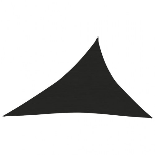 Solsejl 3×4×5 m trekant - HDPE 160 g/m², sort