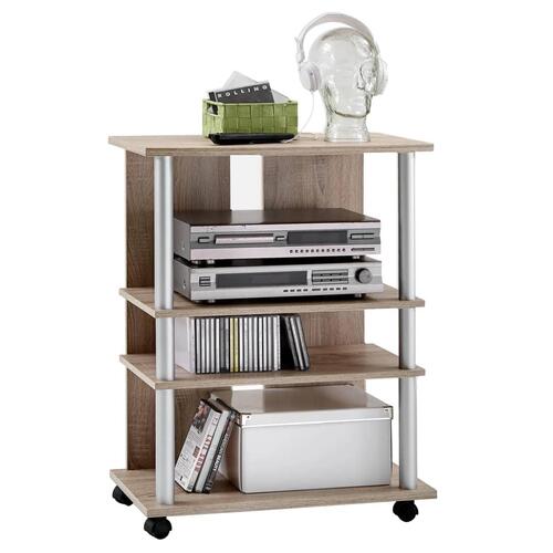 tv-reol med 3 rum 65 x 40 x 79,2 cm egetræsfarve