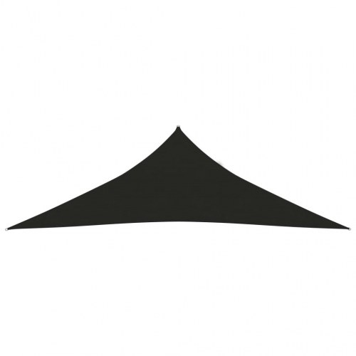 Solsejl 4×4×5,8 m - trekantet HDPE 160 g/m², sort