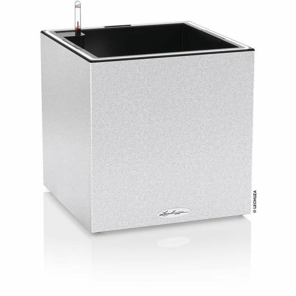 Selvvandende pot Lechuza Hvid Kvarts 40 x 40 x 40 cm (1 enheder)