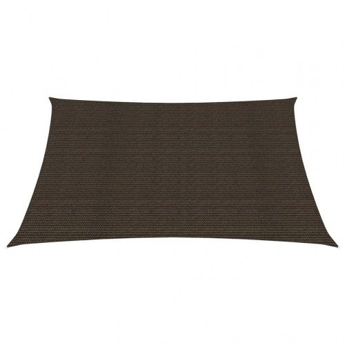 Solsejl 2,5 × 3 m - HDPE 160 g/m², brun rektangulær