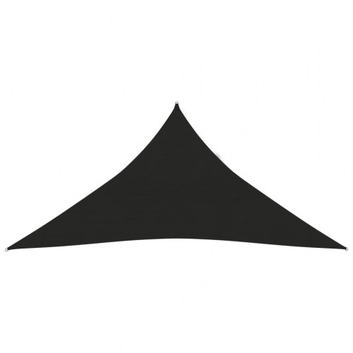 Solsejl trekant 5 × 6 × 6 m - HDPE 160 g/m², sort