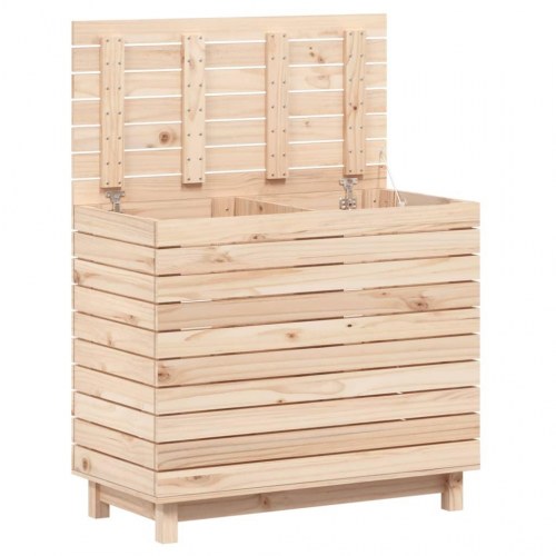 Vasketøjskurv 88,5x44x76 cm massivt fyrretræ