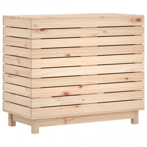 Vasketøjskurv 88,5x44x76 cm massivt fyrretræ