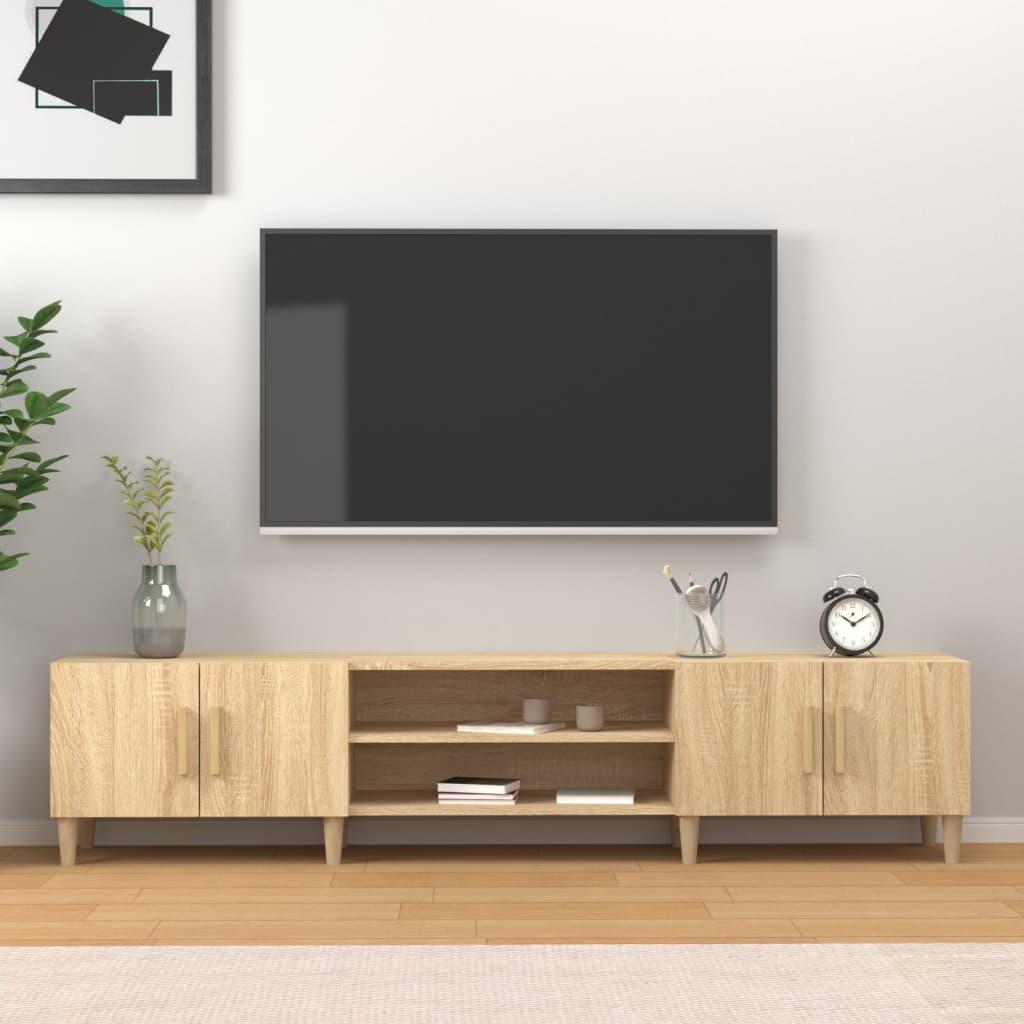 Tv-bord 180x31,5x40 cm konstrueret træ sonoma-eg