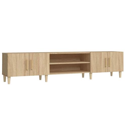 Tv-bord 180x31,5x40 cm konstrueret træ sonoma-eg