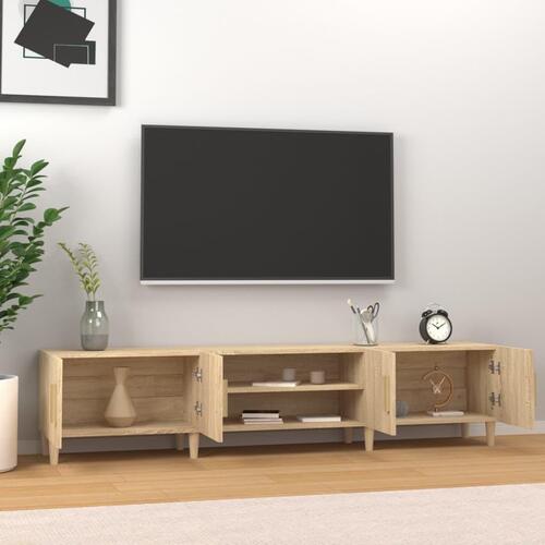 Tv-bord 180x31,5x40 cm konstrueret træ sonoma-eg