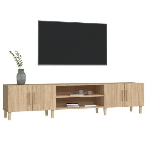 Tv-bord 180x31,5x40 cm konstrueret træ sonoma-eg