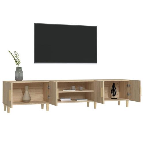 Tv-bord 180x31,5x40 cm konstrueret træ sonoma-eg