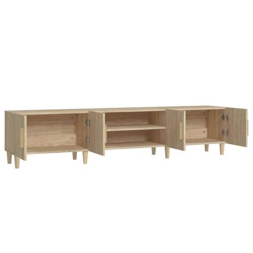 Tv-bord 180x31,5x40 cm konstrueret træ sonoma-eg