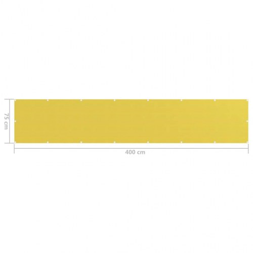 Altanafskærmning 75 x 400 cm i HDPE gul