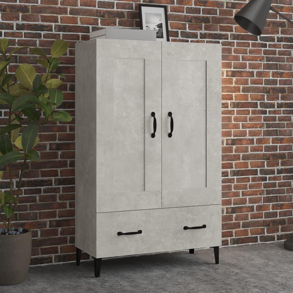 vidaXL skab 70x31x115 cm konstrueret træ betongrå