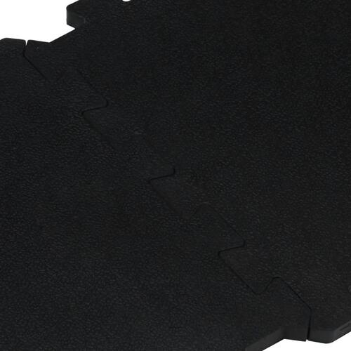 Gulvmåtter 4 stk. 30x30 cm 16 mm gummi sort