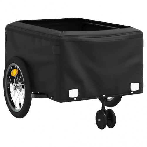 Cykelanhænger 45 kg - jern, sort/orange