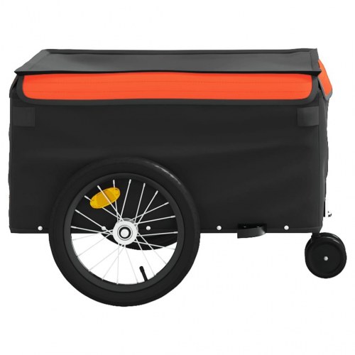 Cykelanhænger 45 kg - jern, sort/orange