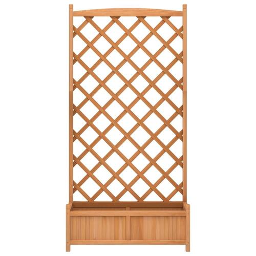 Plantekasse med espalier massivt grantræ brun