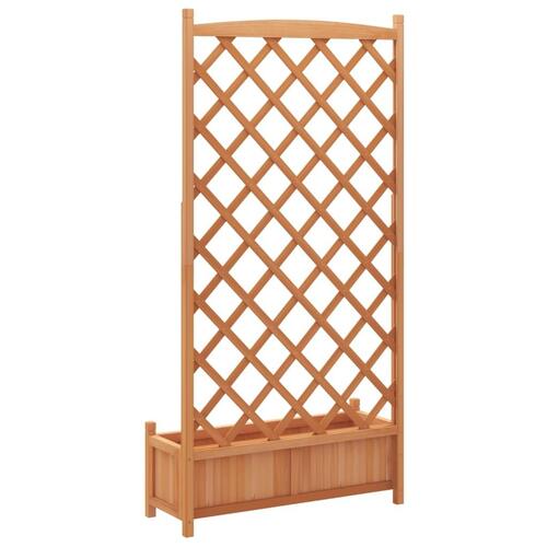 Plantekasse med espalier massivt grantræ brun