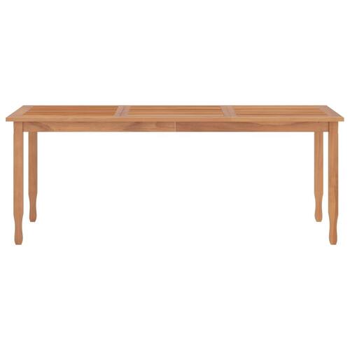 Havebord 200x90x75 cm massivt teaktræ