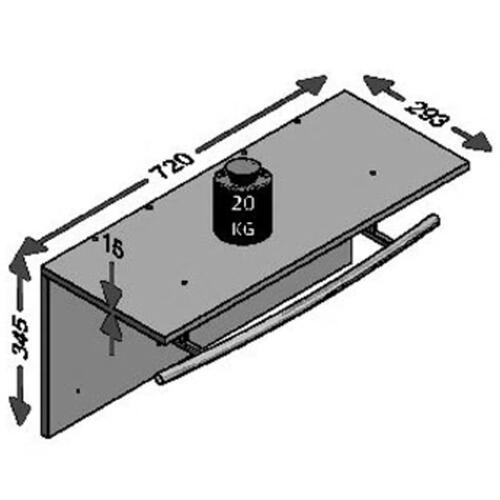 FMD væghængt knagerække 72 x 29,3 x 34,5 cm sand-egetræsfarve