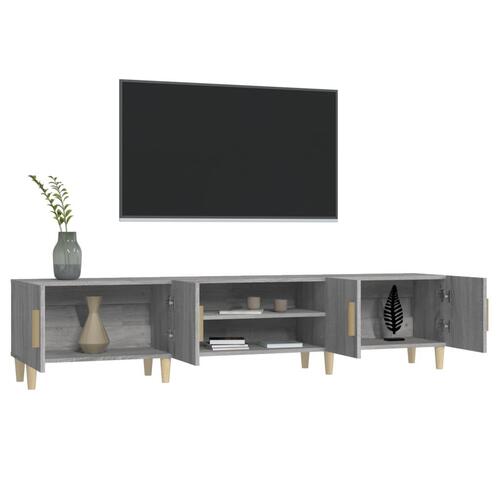 Tv-bord 180x31,5x40 cm konstrueret træ grå sonoma-eg