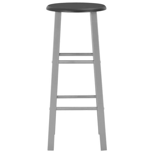 Barstole 2 stk. MDF sølvfarvet