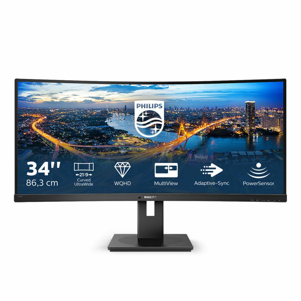 Skærm Philips 345b1c/00 34  " Led Va Lcd Flicker Free 50 60 Hz