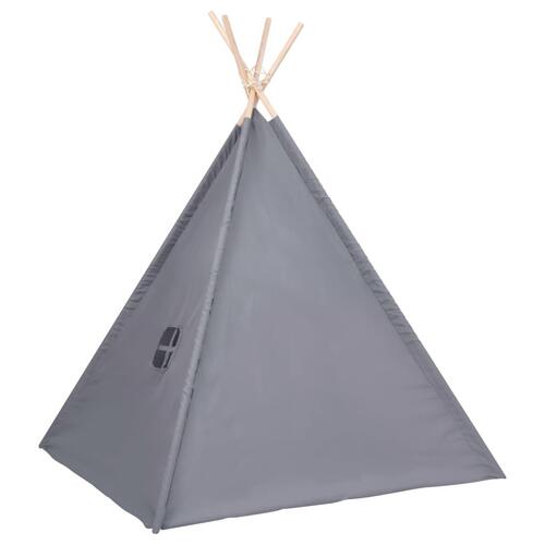 Tipi til børn 120x120x150 cm med bærepose polyester grå