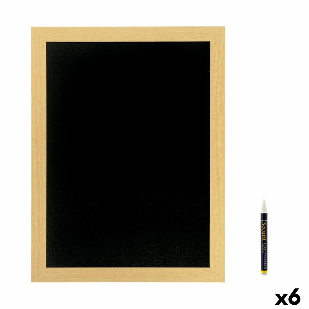 Securit Woody Teak vægskilt - natur, 40 × 20 cm