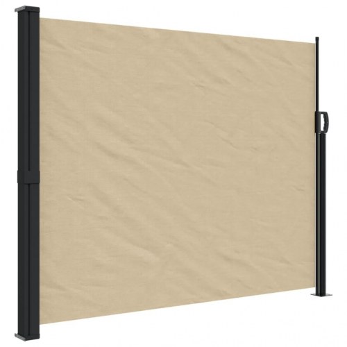 Sammenrullelig sidemarkise 160 × 300 cm - beige privatlivsskærm