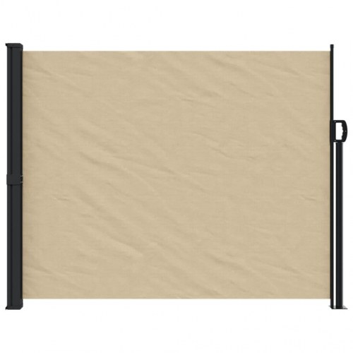 Sammenrullelig sidemarkise 160 × 300 cm - beige privatlivsskærm