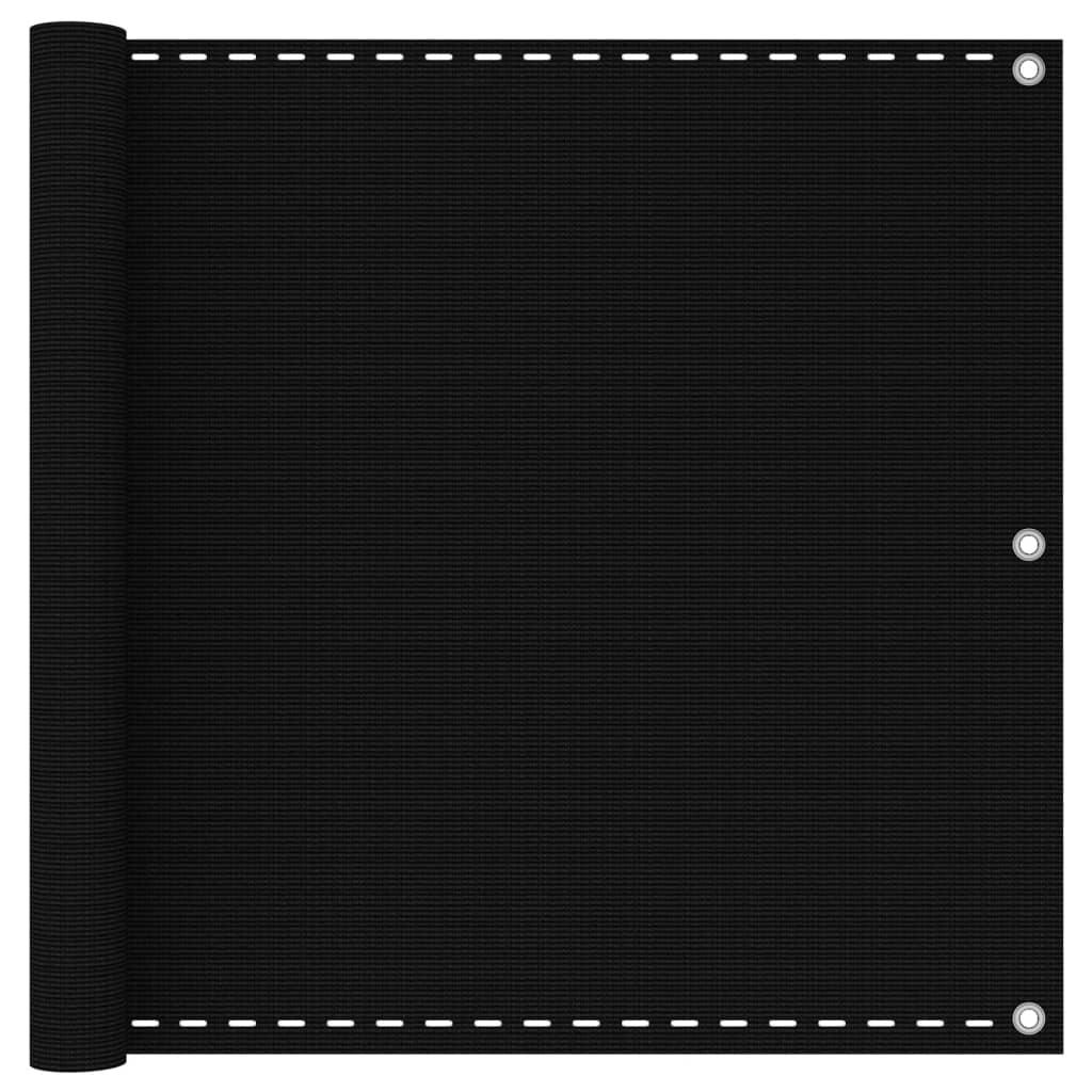 Altanafskærmning 90x500 cm HDPE sort