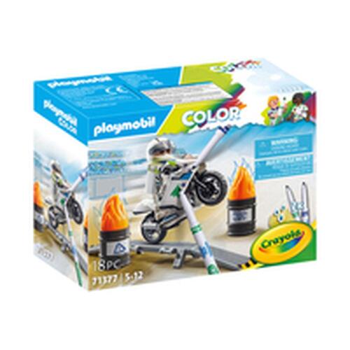 Legetøjssæt Playmobil Color Motorcykel 18 Dele