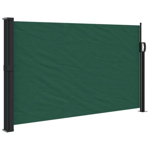 Sidemarkise 117×300 cm sammenrullelig - mørkegrøn