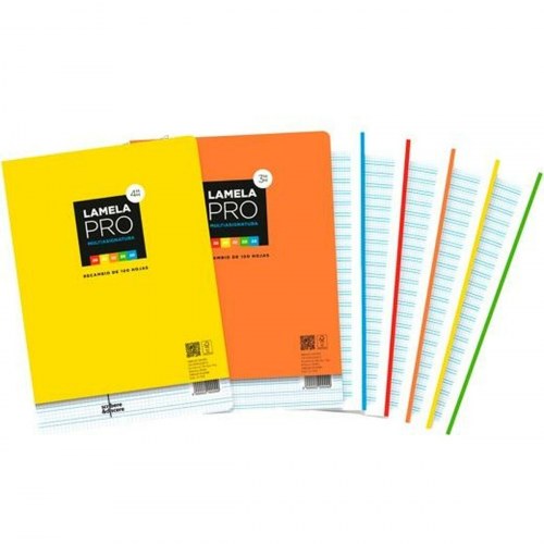 Lamela udskiftningsark A4, 100 ark, 4 mm, multifarvet - 5 pak