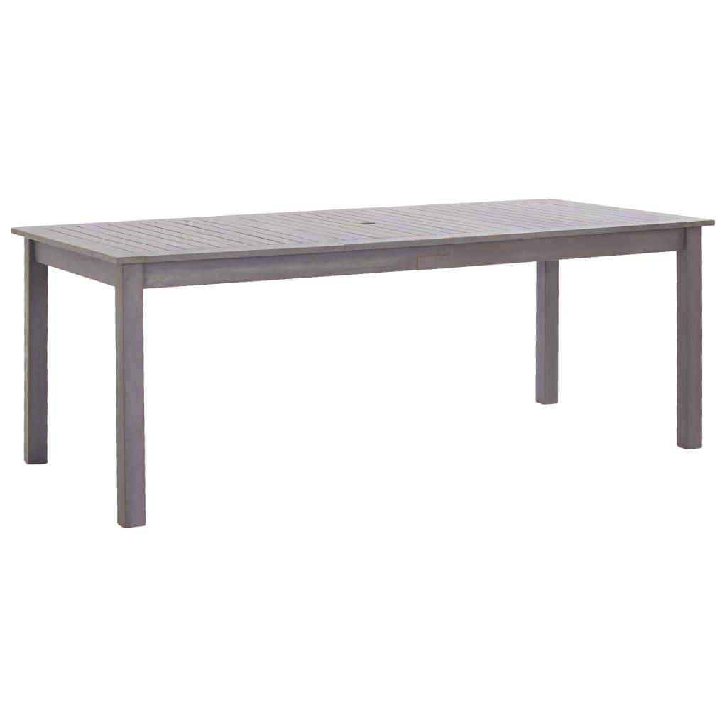 Havebord 200x90x74 cm massivt akacietræ gråvasket